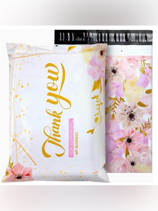 Other - Set of 20 14.5” x 19” Floral Thank You Poly Mailers